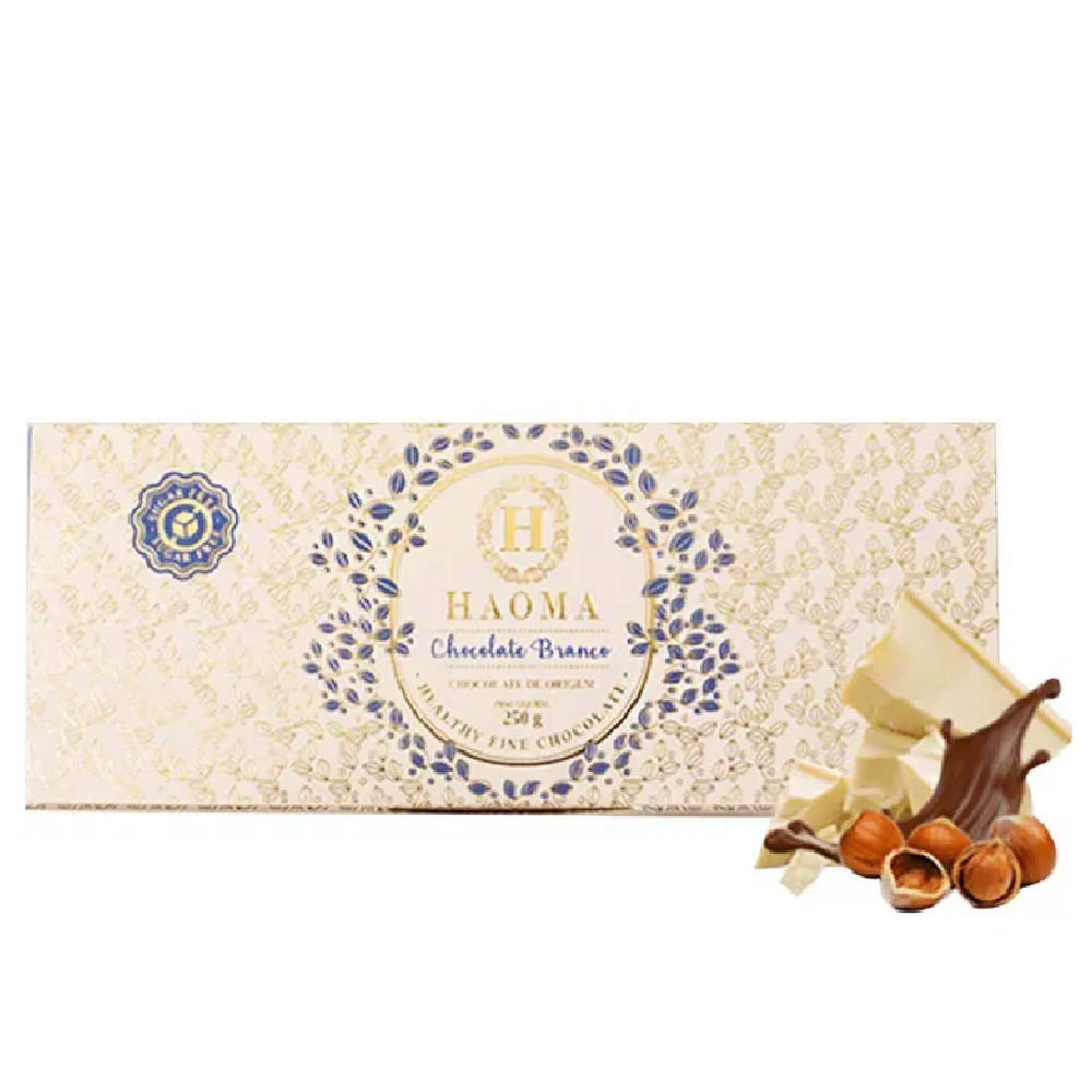 Haoma White Chocolate with Hazelnut and Cocoa Filling 250g
